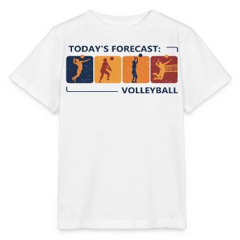 Volleyball Ist Heutige Prognose Für Volleyballer - Stanley/Stella Kinder T-Shirt MINI CREATOR  - Weiß - Vorne - Maike (125cm)