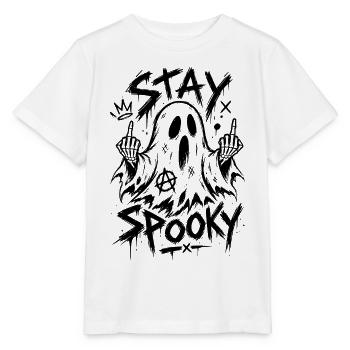 Stay Spooky Geist - Stanley/Stella Kinder T-Shirt MINI CREATOR  - Weiß - Vorne - Maike (125cm)