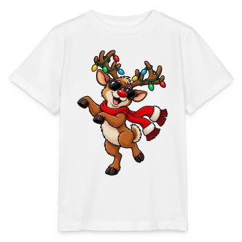 Weihnachten Rentier Rudolph Lustig Geschenkidee - Stanley/Stella Kinder T-Shirt MINI CREATOR  - Weiß - Vorne - Maike (125cm)