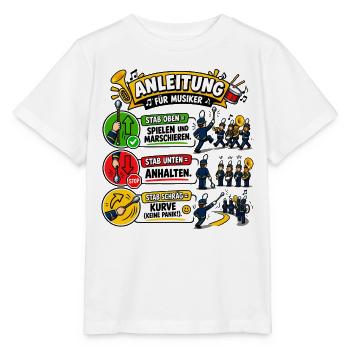 Stabführung - Anleitung für Musiker: Marschieren - Stanley/Stella Kinder T-Shirt MINI CREATOR  - Weiß - Vorne - Maike (125cm)