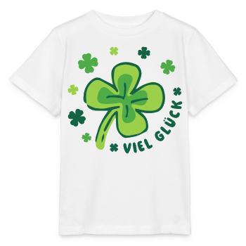 Glücksbringer - Viel Glück - Stanley/Stella Kinder T-Shirt MINI CREATOR  - Weiß - Vorne - Maike (125cm)