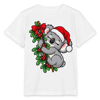 Weihnachten Koala Mistelzweig Geschenkidee - Stanley/Stella Kinder T-Shirt MINI CREATOR  - Weiß - Vorne - Maike (125cm)