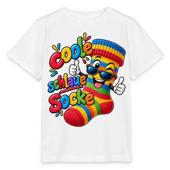 Coole clevere Socke - Stanley/Stella Kinder T-Shirt MINI CREATOR  - Weiß - Vorne - Maike (125cm)