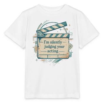 Silently Judging Your Acting - Vintage Regie - Stanley/Stella Kinder T-Shirt MINI CREATOR  - Weiß - Vorne - Maike (125cm)