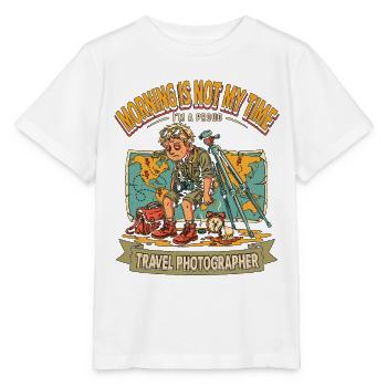 Travel Photographer Morning Is Not My Photography - Stanley/Stella Kinder T-Shirt MINI CREATOR  - Weiß - Vorne - Maike (125cm)