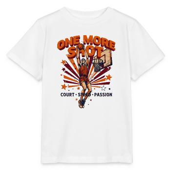 One More Shot – Vintage-Basketball - Stanley/Stella Kinder T-Shirt MINI CREATOR  - Weiß - Vorne - Maike (125cm)