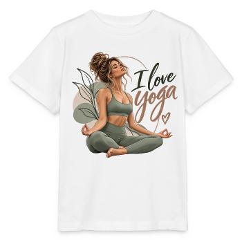 Ich liebe Yoga – Yoga Girl - Stanley/Stella Kinder T-Shirt MINI CREATOR  - Weiß - Vorne - Maike (125cm)