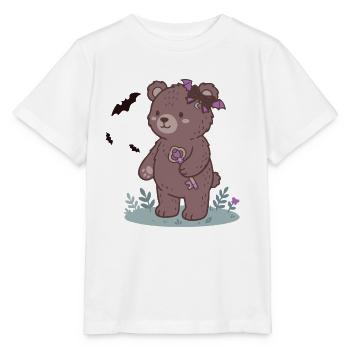 Nachtbär mit Schlüsselanhänger und Schleifen - Stanley/Stella Kinder T-Shirt MINI CREATOR  - Weiß - Vorne - Maike (125cm)