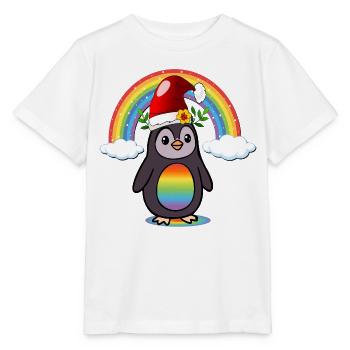 Weihnachts-Weihnachts-Pinguin - Stanley/Stella Kinder T-Shirt MINI CREATOR  - Weiß - Vorne - Maike (125cm)