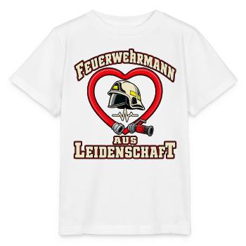 Feuerwehrmann aus Leidenschaft – Schlauchherz - Stanley/Stella Kinder T-Shirt MINI CREATOR  - Weiß - Vorne - Maike (125cm)