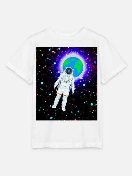 Astronaut im kosmischen Erdglanz - Stanley/Stella Kinder T-Shirt MINI CREATOR  - Weiß