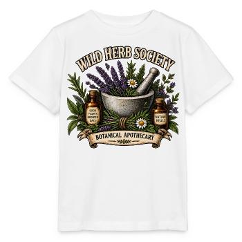 Wild Herb Society Botanische Kräuter Apotheke - Stanley/Stella Kinder T-Shirt MINI CREATOR  - Weiß - Vorne - Maike (125cm)