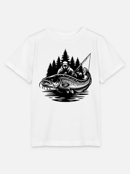 Fischer und Welse im Wald - Stanley/Stella Kinder T-Shirt MINI CREATOR  - Weiß