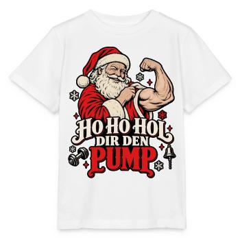 Ho Ho Ho – Dir den Pump zu Weihnachten - Stanley/Stella Kinder T-Shirt MINI CREATOR  - Weiß - Vorne - Maike (125cm)