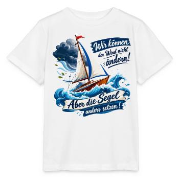 Segel Weisheit Segelkunst - Stanley/Stella Kinder T-Shirt MINI CREATOR  - Weiß - Vorne - Maike (125cm)