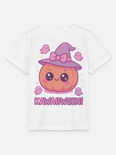 Kawaiiween Kürbishexe - Stanley/Stella Kinder T-Shirt MINI CREATOR  - Weiß