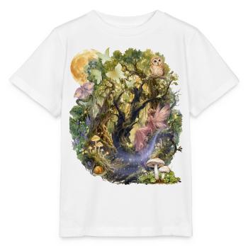 Mondlicht-Fee im Waldtraum - Stanley/Stella Kinder T-Shirt MINI CREATOR  - Weiß - Vorne - Maike (125cm)