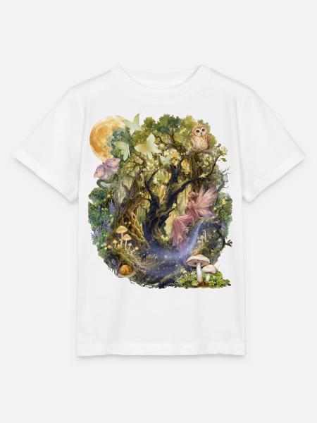 Mondlicht-Fee im Waldtraum - Stanley/Stella Kinder T-Shirt MINI CREATOR - Weiß