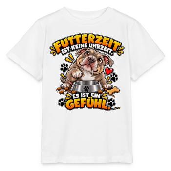 Futterzeit ist ein Gefühl - Stanley/Stella Kinder T-Shirt MINI CREATOR  - Weiß - Vorne - Maike (125cm)