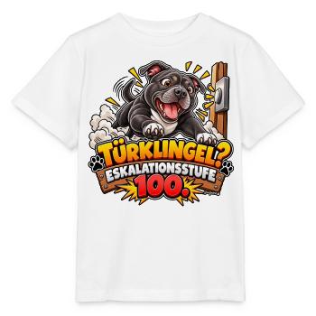 Türklingel und Hundechaos - Stanley/Stella Kinder T-Shirt MINI CREATOR  - Weiß - Vorne - Maike (125cm)