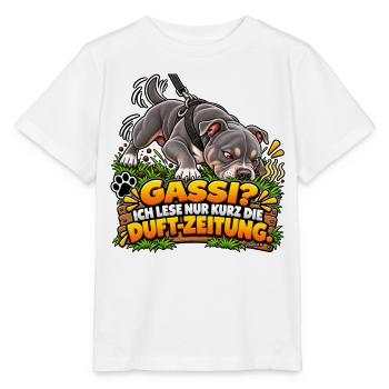 Gassi mit Schnüffelpause - Stanley/Stella Kinder T-Shirt MINI CREATOR  - Weiß - Vorne - Maike (125cm)