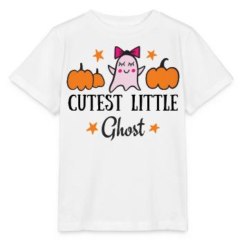 Chibi-Geist mit Kürbissen - Stanley/Stella Kinder T-Shirt MINI CREATOR  - Weiß - Vorne - Maike (125cm)