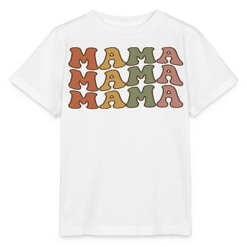 Retro Mama in warmen Tönen - Stanley/Stella Kinder T-Shirt MINI CREATOR  - Weiß - Vorne - Maike (125cm)