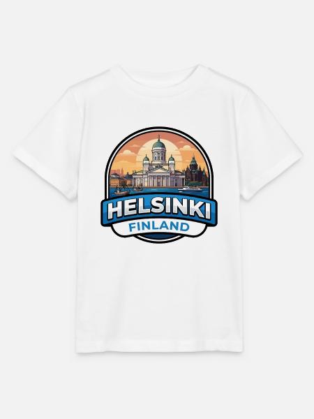 Helsinki Finnland Reiseabzeichen Kathedrale Geschenk - Stanley/Stella Kinder T-Shirt MINI CREATOR  - Weiß