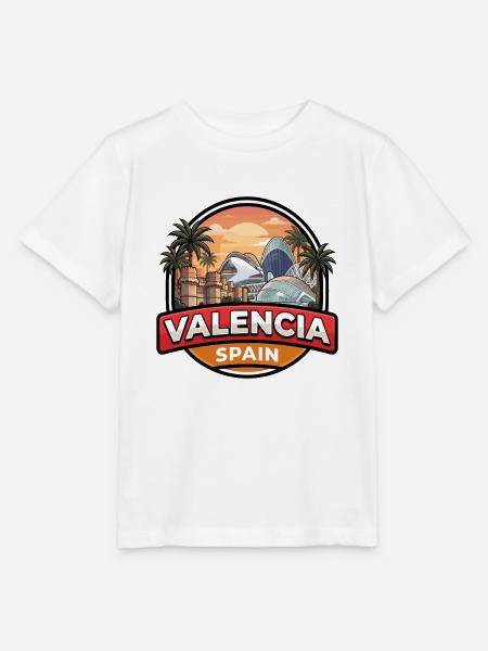 Valencia Spanien Reiseabzeichen Kunst & Wissenschaften Geschenk - Stanley/Stella Kinder T-Shirt MINI CREATOR - Weiß