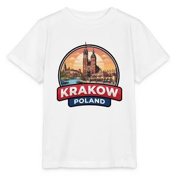 Krakau Polen Reiseabzeichen Wawel-Schlossgeschenk - Stanley/Stella Kinder T-Shirt MINI CREATOR  - Weiß - Vorne - Maike (125cm)
