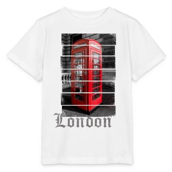 London Design mit Roter Telefonzelle Souvenir - Stanley/Stella Kinder T-Shirt MINI CREATOR  - Weiß - Vorne - Maike (125cm)