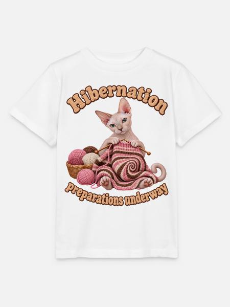 Winterschlaf Sphynx - Stanley/Stella Kinder T-Shirt MINI CREATOR - Weiß