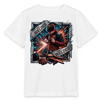The Welder Funkenkraft - Stanley/Stella Kinder T-Shirt MINI CREATOR  - Weiß - Vorne - Maike (125cm)