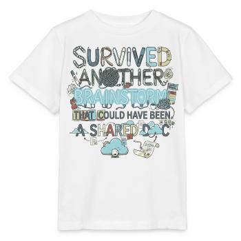 Überlebter Brainstorm  hätte geteilt werden können - Stanley/Stella Kinder T-Shirt MINI CREATOR  - Weiß - Vorne - Maike (125cm)