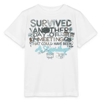 Überlebt: Ein weiterer Meeting-Tag - Stanley/Stella Kinder T-Shirt MINI CREATOR  - Weiß - Vorne - Maike (125cm)