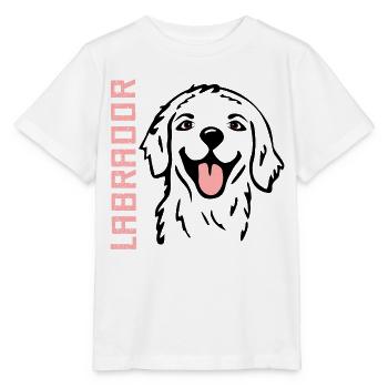 Glückliche Hunde Labrador - Stanley/Stella Kinder T-Shirt MINI CREATOR  - Weiß - Vorne - Maike (125cm)