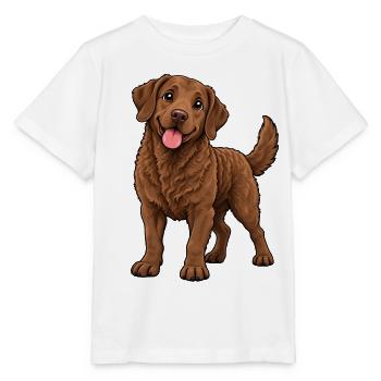 Chesapeake Bay Retriever Kawaii Style – Süßer Hund - Stanley/Stella Kinder T-Shirt MINI CREATOR  - Weiß - Vorne - Maike (125cm)