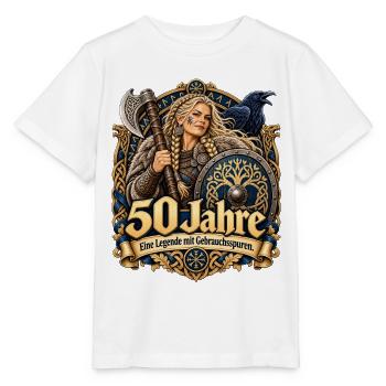 50.Geburtstag Schildmaid - Stanley/Stella Kinder T-Shirt MINI CREATOR  - Weiß - Vorne - Maike (125cm)
