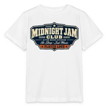 ROCK STAMP SOCIETY | Midnight Jam Club - Stanley/Stella Kinder T-Shirt MINI CREATOR  - Weiß - Vorne - Maike (125cm)