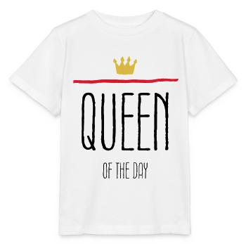 Queen Of The Day Krone Geburtstag Geschenk Lustig - Stanley/Stella Kinder T-Shirt MINI CREATOR  - Weiß - Vorne - Maike (125cm)