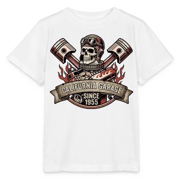 Rockabilly California Garage Skull Racing - Stanley/Stella Kinder T-Shirt MINI CREATOR  - Weiß - Vorne - Maike (125cm)