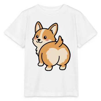 Süßer Corgi-Po Kawaii Fluffy Dog Heart Po Geschenk - Stanley/Stella Kinder T-Shirt MINI CREATOR  - Weiß - Vorne - Maike (125cm)