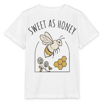 Süß wie Honig Bienenmotiv - Stanley/Stella Kinder T-Shirt MINI CREATOR  - Weiß - Vorne - Maike (125cm)