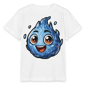 Kawaii Wassertropfen Smile - Stanley/Stella Kinder T-Shirt MINI CREATOR  - Weiß - Vorne - Maike (125cm)