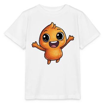 Fröhliche Orangenfigur - Stanley/Stella Kinder T-Shirt MINI CREATOR  - Weiß - Vorne - Maike (125cm)