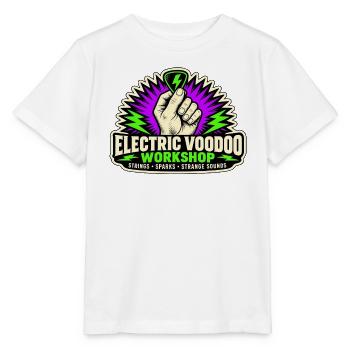 ELEKTRISCHES VOODOO | Streicher · Funken · Seltsamer Klang - Stanley/Stella Kinder T-Shirt MINI CREATOR  - Weiß - Vorne - Maike (125cm)