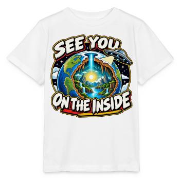 See You On The Inside – Hollow Earth - Stanley/Stella Kinder T-Shirt MINI CREATOR  - Weiß - Vorne - Maike (125cm)