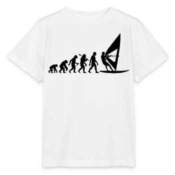 Windsurfer Windsurfing Evolution Für Surfer - Stanley/Stella Kinder T-Shirt MINI CREATOR  - Weiß - Vorne - Maike (125cm)