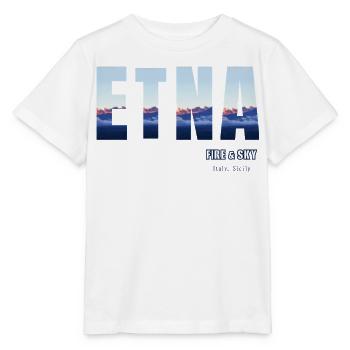 Etna Fire & Himmel: Sizilien Sunset - Stanley/Stella Kinder T-Shirt MINI CREATOR  - Weiß - Vorne - Maike (125cm)