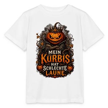 Grimmiger Kürbis König - Stanley/Stella Kinder T-Shirt MINI CREATOR  - Weiß - Vorne - Maike (125cm)